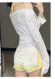New Swimsuit for Women, Split Long Sleeved Sun Protection, Fresh and Sweet, Pure Desire, Beach Three Piece Swimsuit Set
