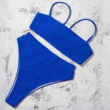 ZTVitality Sexy Bikinis Solid Push Up Bikini 2021 Hot Sale Padded Bra Straps High Waist Swimsuit Female Swimwear Women Biquini