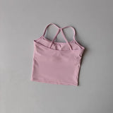 Women's Slim Fit Nude Sports Bra Yoga Fitness Vest Skin Friendly Pilates Top Beautiful Back Design Suspension Yoga Fitness Top