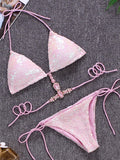 Shiny Sequins Jewelled Diamond Bikini Women Micro Bikini Swimwear Female Swimsuit Two Pieces Bikini Set Halter Bathing Suit Swim