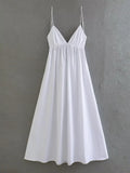 Foridol White Women Sundress Backless Sexy Casual Beach Vestidos Maxi Long A-line Fashion Holiday New Dress