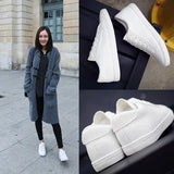 New Spring and Summer with White Shoes Women Flat Leather Canvas Shoes Female White Board Shoes Casual Shoes Female 239