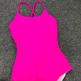 Criss Cross Backless Women Swimwear One Piece Swimsuit Female Monokini High Cut Leg Bather Bathing Suit Swim Beach Wear Lady