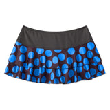 Fashion Summer Mini Skirt Women Dots Print Side Ties Low Waist A Line Skirts for Parties and Casual Wear