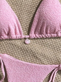 Sexy Pink White Bikini Set 2026 Women Shell Ornament Push Up Tie Side Thong Swimsuit Summer Bathing Suit Holiday Micro Swimwear