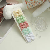 10Pcs/card Grosgrain Ribbon Bows Hair Clips For Girls Small Trailing Bowknots Hairpins Headwear Kids Hair Accessories