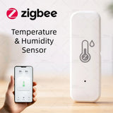 Tuya Zigbee Temperature And Humidity Sensor Indoor Smart Home Hygrometer Battery Powered Smart Life APP Z2M Real-time Monitoring