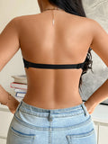 Lace Strapless Women Bra Sexy Front Clasp Push Up Bra Invisible Non-Slip Fashion Lace Bra Women