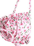 Trendy Women s Two-Piece Swimsuit Stylish Floral Butterfly Geometric Camouflage Print Bikini Set with Lace-Up Back Detail