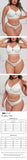 Plus Size Sexy White Cami Lingerie Set, Solid Color Push-up Bra and Panty Two-piece