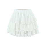 French-style Elegant Stand-up Collar Tie-waist Slim-fit Pleated Long-sleeve Shirt For Women With Waist Lace Cake Skirt QXS5