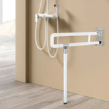 Foldable Toilet Grab Bar 100Kg Capacity ABS Stainless Steel Anti Slip Rail