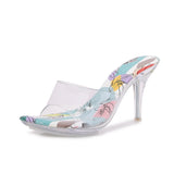 Women Heels Graffiti Colorful Bridal Shoes Women Pumps Sexy High Heels Pointed Toe Party Wedding Shoes Stiletto Plus Size 35-46
