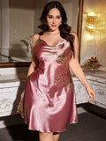 Plus Size Women's Nightdress Elegant Fashion Prints Pajamas Comfortable Snd Sexy Dress For Home Party