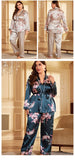 Large size summer  women's bathrobes sexy dressing gown home clothes can be worn outside the ice silk nightgown