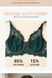 Elegant Womens Lace Bra Hollow Out Design Underwire Support Sexy Lingerie BH Tops Underwear  Plus Size A B C D E Cup