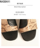 NASBAVI Brand New Ladies Peep Toe Summer Sandals Fashion Mixed Colors Chunky High Heels Women Sandals Party Woman Shoes 35-45