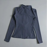 Women's Long-Sleeved Fleece Jacket Slimming Warm Coat for Yoga Pilates Fitness Running - Autumn Winter Sports Outerwear