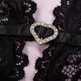 Sexy lingerie European and American Internet celebrity pure desire see-through mesh splicing sexy lace jumpsuit