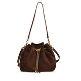 2026 Soft Commuting Crossbody Bags Faux Suede Sewing Hot Sale Bags for WomenThread Solid Color String Women's Handbags