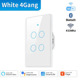 TNCE Tuya US WiFi or zigbee Smart Wall Switch 1/2/3/4 Gang Wire Touch Sensor LED Light Switches Smart Home Alexa Google Home