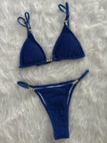 Wrinkled Pleated High Cut Brazilian Bikini Women Swimwear Female Swimsuit Two-pieces Bikini Set Bather Bathing Suit Swim Lady