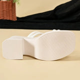 Platform Block Heel Sandals and Slippers Women Wear New Summer French Fashion Round Toe High Heels