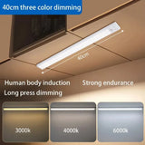Night light LED Cabinet Light USB Rechargeable Motion Sensor Light Suitable For Kitchen Wardrobe Cabinet Lighting 30cm/40cm/50cm