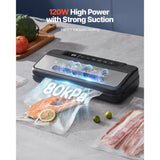 SucceBuy 80Kpa 120W Vacuum Sealer Machine 7-in-1 With Free Bags