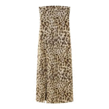 2024 Dress For Women Summer Chic Print Mesh Sleeveless Sexy Side Slit Slim Dresses Wild Beach Resort Style Woman Dress