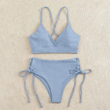 Sexy Bandage High Waist Brazilian Bikinis Sets Swimsuit Swimwear Swimming Suit for Women  New Bikini Mujer Biquinis