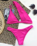2026 Asymmetric One Shoulder Bikini Women Swimsuit Female Swimwear Two Pieces Bikini Set Hollow Out Bathing Suit Swim Beach Wear