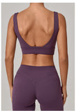 Running Sports Bra Women High Support Open Back Yoga Breathable Slim Fit Fitness Pilates Tank Top With Removable Pads