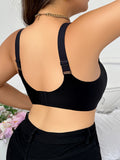 Women's sexy seamless steel rimless plus size bra gathered restrained push up close fitting underwear LC2875