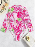 Ladies 2025 One-Piece High Collar Backless Fashionable Swimsuit Long Sleeve Suitable for Summer Beach And Swimming Pool