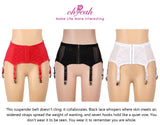 Ohyeah White Sexy Garter Belt Black Imitation Leather Lace Garter Suspenders Lingerie Hot Elastic High Waist Stocking Belt