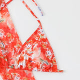 4 Pieces String Bikinis 2026 Women Sexy Swimwear Female Floral Swimsuit Bathers Bathing Swimming Swim Suit Beachwear Summer