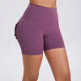 Peach Butt Fitness Shorts Women's Exercise Three-Quarter Pants Cargo Air Dry Pocket Yoga Tight Lift Summer