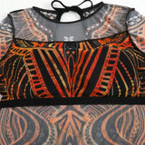 S - XXL 3PCS New Printed Long Sleeve With Pants Sarong Women Swimwear One Piece Swimsuit Female Bather Bathing Suit Swim K7180