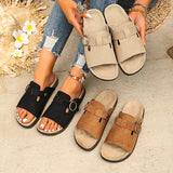 Fashion Buckle Summer Birken Slippers Women 2026 Plus Size 43 Platform Sandals Woman Clogs Thick Sole Beach Sandals Female