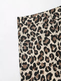 Foridol Leopard Print Wide Leg Long Pants Women Spring Summer Straight Fashion New Pants Zip Casual Female Pantalones 2025