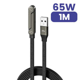 65W 2 in 1 USB A To USB C Fast Charging Foldable Phone Holder Data Cable USB Type C Builtin Desk Bracket Wire For Huawei Oneplus