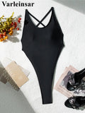 Extreme String Mini Micro Thong Cross Back Women Swimwear One Piece Swimsuit Female High Leg Cut Bather Bathing Suit Swim V7876