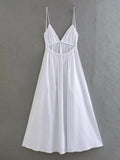 Foridol White Women Sundress Backless Sexy Casual Beach Vestidos Maxi Long A-line Fashion Holiday New Dress