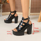 High Heel Sandals Women's Summer New Thick Heel Waterproof Platform Thick Bottom  Fashion Shoes  luxury sandals