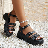 Women Elegant Sandals 2026 New Summer Outdoor Designer Shoes Women Casual Fashion Bottom Platform Sandals Sandalias De Mujer