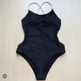 7 Colors 2025 Braided Strap Cross Back Sexy One Piece Swimsuit Women Swimwear Female Bather Bathing Suit Swim Lady V127