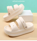 Women Summer Platform Sandals Thick Sole Home Street Slippers Soft EVA Girls Student Daily Walking Shoes 2 Way Wear Sandalias