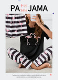 3-Piece Heart Print Pajama Women Sleepwear Home Clothes Short Sleeve Top with Shorts & Long Pants Pajamas Loungewear Short Suit