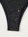 Pink Mesh Sequin Halter String Triangle Bikini Damen Micro Thong Sexy Swimsuit Women 2026 Bathing Suits Swimwear Bikinis Sets